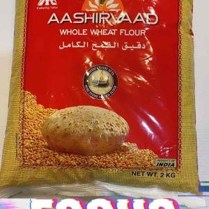 "Aashirvaad Chakki Atta - Whole Wheat Flour from India | Available in 1kg 2kg 5kg for Soft & Nutritious Rotis"