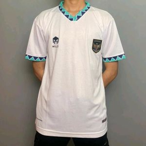 Baju Jersey Timnas Indonesia 2023 Terbaru Putih Lengan pendek Bahan Embos Brazil Bermotif Timbul