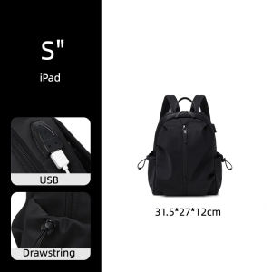 MINGKE Laptop Bag 13 14 Inch Small Backpack for Women USB Shockproof Personality Fashion