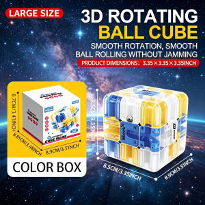 4-in-1 Kids Fidget Puzzle Toy Set 3x3 Speed Cube 3D Maze Gear Spinner Stress Relief Brain Teaser Educational Travel Toy Birthday Gift for Boys Girls Ages 3+