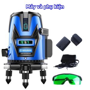 Máy cân mực 5 tia xanh NAVARA siêu sáng - Máy bắn cốt laser 5 tia xanh NAVARA - Dùng ban ngày siêu nét