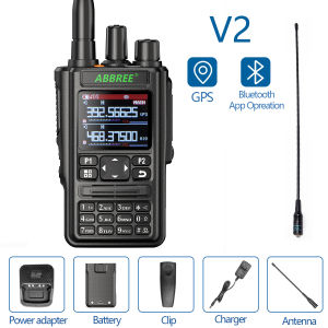 [Manila in Stock] ABBREE AR-869 Walkie Talkie Bluetooth Program GPS Transceiver 136-520Mhz All Band Wireless Copy Frequency Type C Two Way Radio