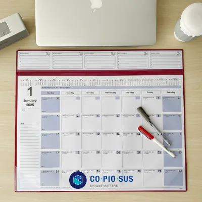 [READY STOCK] 🔥Fast Delivery!🔥 2025 Planner Diary Table Calendar - High Quality and Durable - Waterproof - Office - House - Workspace 2025 Table Planner Calendar A2 Size PVC Cover Desktop Planner 12 Sheets 52.5x43 cm Kalendar Meja