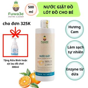 Nước giặt sinh học Fuwa3e hương cam chai 100ml500ml  nước giặt an toàn cho đồ em bé đồ lót người có da nhạy cảm  - Fuwa3E official store