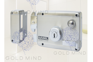 Door Lock Andel Internal Lockable Handle Security Lock Stainless Steel Rim lock Type 6 keys (Slide:Swing)  - Gold Mind Everyday Low Price