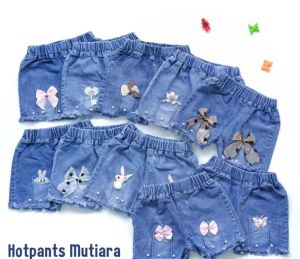 CELANA PENDEK ANAK PEREMPUAN HOTPEN JEANS RAWIS USIA 1-10 THN MOTIF RANDOM TERBARU