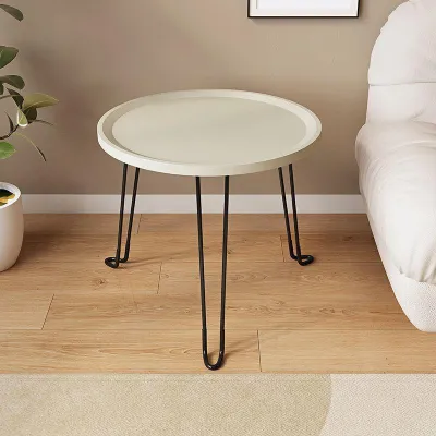 Folding Nordic side table mini small tea table simple round table family living room small apartment coffee table