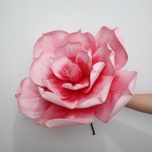 W0AGZ4J2 3D Simulated Magnolia Flower Large-scale 30/50CM Foam Simulation Flower  Colorful Foam Magnolia Wedding Backdrop