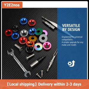【Local shipping】 Automobiles Nickel Plated Screw Washers Kit Reliable Rust Resistant For License Plate Frame Upgrades