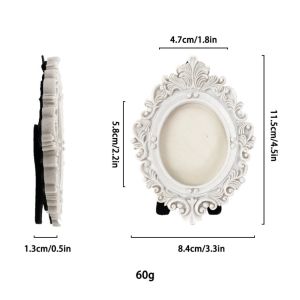 LUMINOU Nhựa Khung ảnh cổ điển Chi tiết trang trí Thanh lịch Khung cổ điển vàng Phong cách Châu Âu Có thể treo Khung ảnh Victoria Trang trí máy tính để bàn