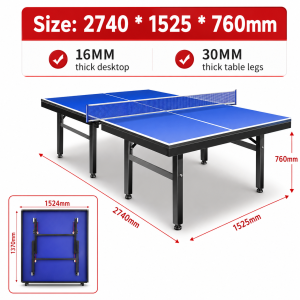 【BOLT】Standard Competition Ping-pong Table – Home Outdoor Sports Table with Foldable Wheels
