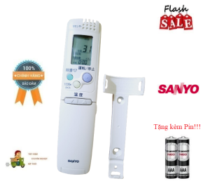 Remote Điều khiển điều hòa Sanyo hàng nội địa nhật bãi- Hàng mới Tặng kèm đế treo tường + Pin