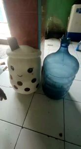 TERBARU Terlaris Bisa nyala Boneka Boba jumbo giant murah Boneka Boba jumbo varian rasa Qinara toys