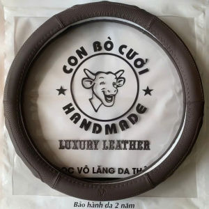 Bọc vô lăng tay lái dòng xe Nissan DA BÒ THẬT chính hảng cao cấp Size 38 bảo hành 2 năm