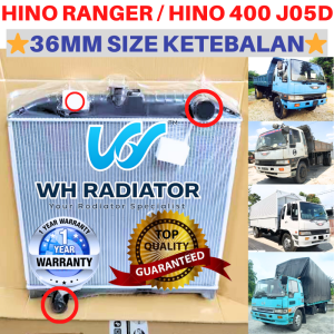 HINO RANGER / 400 J05D (36MM)SIZE KETEBALAN TOP QUALITY MANUAL Radiator Tangki Air