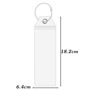 4Pcs Cruise Luggage Tag Holder Waterproof Zipper Clear PVC Plastic Accessories Stainless Steel for Royal Caribbean Cruises Travel