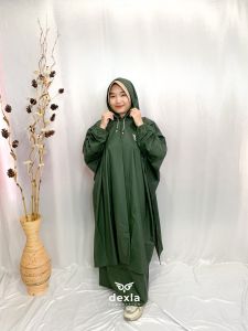 JAS HUJAN SETELAN PONCO + ROK BAHAN BERKUALITAS LENTUR DAN KUAT by DEXLA