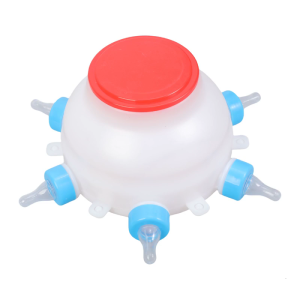 Multifunctional Hanging Milk Feeders 6 Nipple Design For Livestock Pet Lamb Piglets Plastic Construction