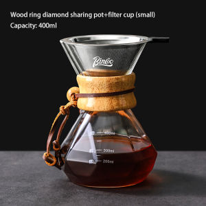 Bincoo Glass Coffee Pot with Filter Hand Drip Coffee Maker Glass Coffee Appliances