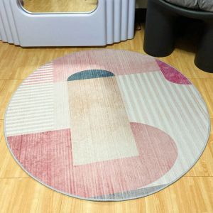 Dusty Cloud Home Trish Round Carpet