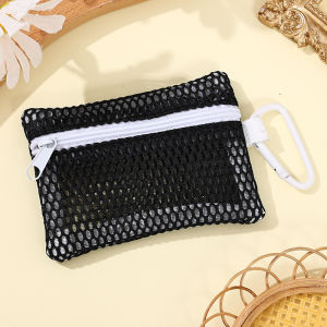 Portable Mesh Bag Makeup Bag Fashion Mini Square Mesh Bag Lipstick Storage Bag Coin Storage Bag