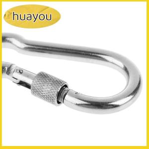 huayou Stainless Steel Swivel Snap Hooks Locking Dog Leash Buckle Quick Release Buckle Carabiner Clips For Dog Walking Camping