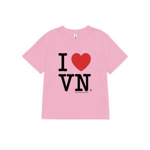 Áo thun baby tee I love VietNam form ôm xinh xắn ABD1220 Miucho tay ngắn Cổ tròn hotrend in artwork