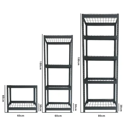 NEW 5 Tier All Metal Boltless Rack Home kitchen Store Storage Rack Warehouse Rak Besi Serbaguna Bertingkat 全金属铁架/置物架