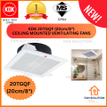 KDK 20TGQF CEILING MOUNTED PROPELLER / VENTILATING FANS [20cm/8"]. KDK CEILING EXHAUST FAN. 1 YEAR GENERAL WARRANTY (READY STOCK). 