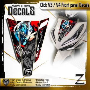 Honda Click V3 / V4 M front panel decals High-quality sticker (signature)