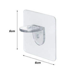 5pcs Multi-function Clapboard Support Hook Strong Adhesive L Shape Bracket Brace Fixed Wall Hanging Shelf Unch-free Layered Partition