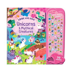 Unicorns & Mythical Creatures Look & Find 50 Button Sound Book For Kids To Hear Magical Sounds