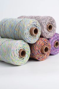 [KNOT KNOT] [Premium] 3.5mm Rainbow Single Strand Cotton Cord Macrame DIY| Handmade craft Material & Supply|Rope