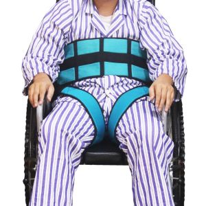👍รัดช่วงขาได้👍 เข็มขัดนิรภัย สำหรับรถเข็น ป้องกันผู้ป่วยตก Wheelchair Seat Belt Restraint Wheelchair Safety Harness