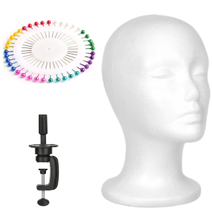 Nữ Ma Nơ Canh bọt xốp bọt Tóc Giả đầu tóc giả đứng và chủ kiểu đầu Ma Nơ Canh bọt trắng Tóc Giả đứng cho trưng bày mũ