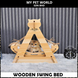 Pet World Wooden Swing Cat Pet Bed / Sleeping Nest Hammock