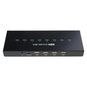 USB Manual Switching 8 Port USB Converters Splitter for 8 PC Share USB Peripherals Printer Office Home USB2.0 Hubs