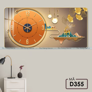 Đồng Hồ Tráng Gương Treo Tường "SƠN THUỶ" In UV 5D Cao Cấp