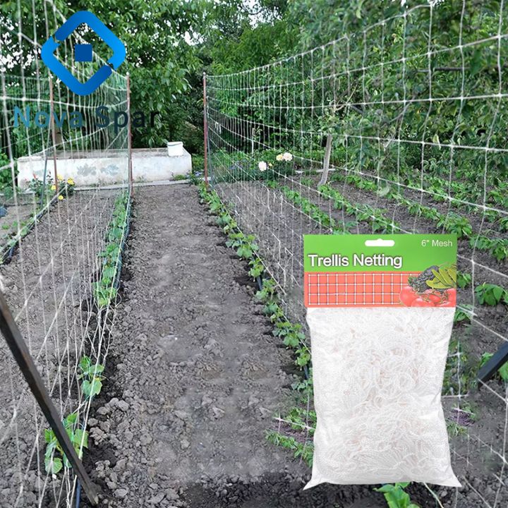 Planting Growing Net 5x15/30/60ft NylonTrellis Net Garden Netting Plant Support Climb Plants ...