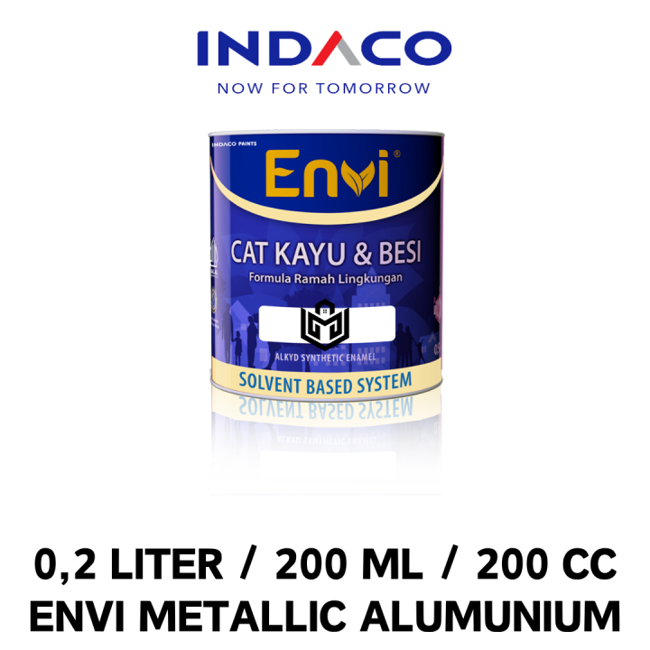 Cat Kayu dan Besi Envi Metallic Kemasan 0,2 Liter / 200 Ml / 200 Cc ...