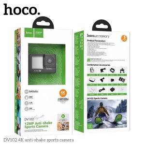 HOCO DV102 กล้องแอคชั่น 4K 30fps / 20MP หน้าจอคู่ กันสั่น 6 แกน กันน้ำลึก 30 เมตร Action Camera