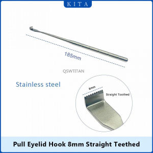 Pull Eyelid Hook Straight/ Curved with Tooth Skin Retractor hook Teethed plastic   Instrument 1pcs