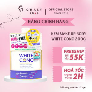 Kem makeup toàn thân White Conc CC Cream nâng tông body kiêm dưỡng trắng da 200g Nhật Bản