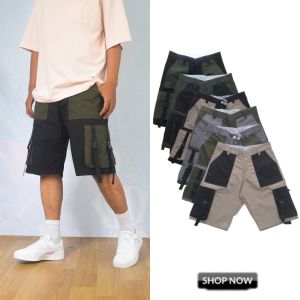 Celana pendek Kargo pria Ribstop Style-Celana Cowok-Celana Model Cargo Motif Terbaru-Celana Pria