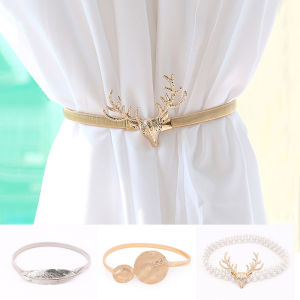 Houseeker Golden Silver Color Elk Curtains Buckles Window Curtains Tieback Holder Clips Curtain Strap Accessories Christmas Decorations