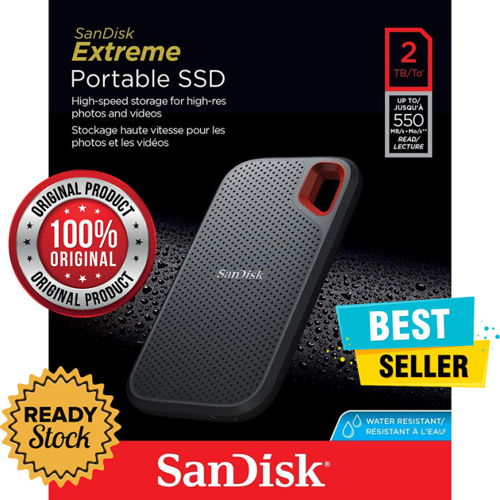SanDisk Extreme Portable SSD USB Type C 2TB Portabel Tera