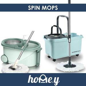 SG Homey Magic Spin Mop Bucket Set Tornado Rinse Dry Water Saving Wash Dry with Wheels 360 Cleaning Tools Mop Microfiber