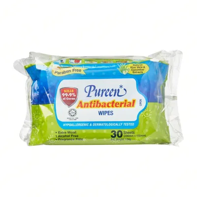 Pureen Antibacterial Hygiene Wipes 2X30s