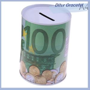 Ditur Euro đô la tiền Hộp An toàn xi lanh con heo đất ngân hàng ngân hàng cho tiền xu tiền gửi hộp