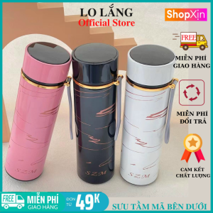 [GIỮ NHIỆT LÊN ĐẾN 12H] Bình đựng nước inox 304 giữ nhiệt 500ml có hiển thị nhiệt độ và quai xách 2 lớp giữ nhiệt nóng lạnh cao cấp